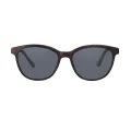 Joanna - Cat-eye Brown Clip On Sunglasses for Women